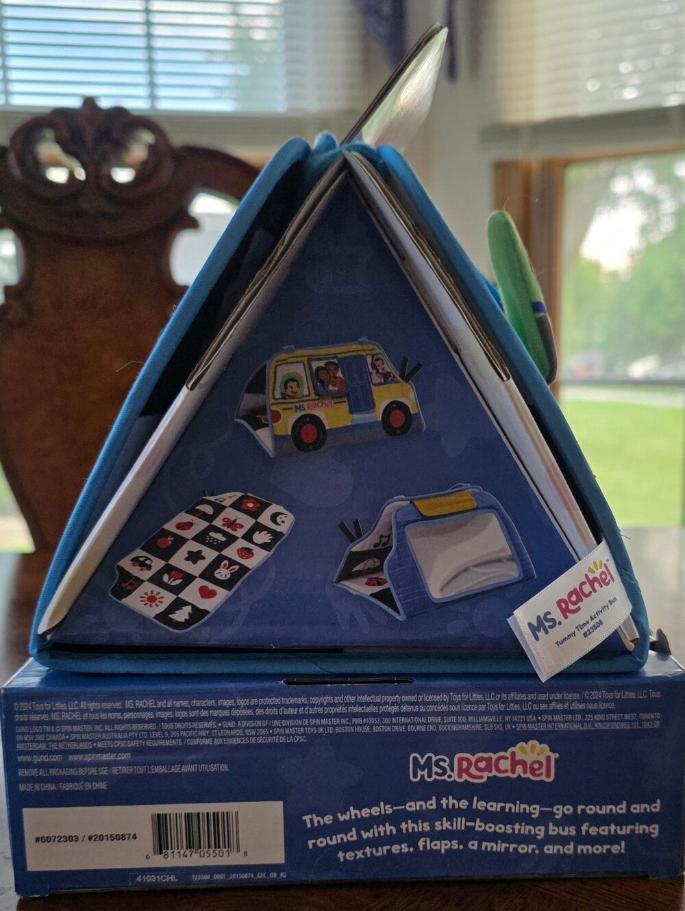 Ms. Rachel Official Baby Tummy Time Activity Bus Folding Play Mat Mirror - NEW - Picture 3 of 10